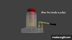 Hydraulic jack  - How it works  - Animation on Make a GIF