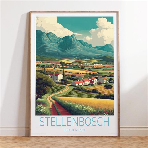 Stellenbosch South Africa, Scenic Travel Poster Art, Travel Wall Art - Etsy Canada