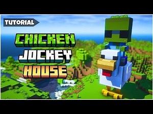 Minecraft: CHICKEN JOCKEY House | Cute Statue Base Tutorial 💚