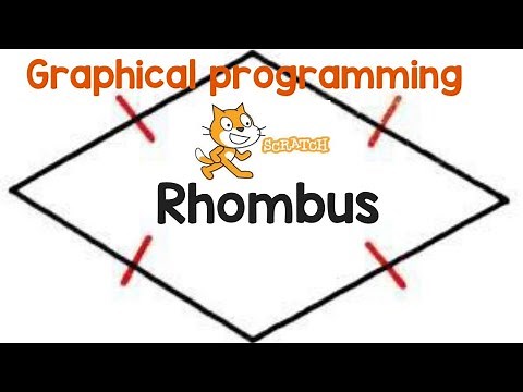 How to draw Rhombus shape in scratch//scratch tutoruals//graphical programming in scratch//learn it