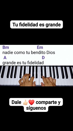 33K views · 637 reactions | Tu fidelidad es grande #piano #pianotutorial #tutoriales #tutorial #pianista #acordes #chords #chordsprogression #worship #pianistaadorador | Pianista Adorador | Facebook