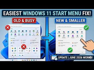 ✅Easy Guide: Change Windows 11 Start Menu Back To A Smaller Less Cluttered Menu - June 2026 Update✅