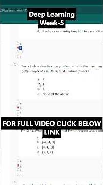 NPTEL Deep Learning Week 5 Assignment Answers | noc26-ee53 | IIT Kharagpur