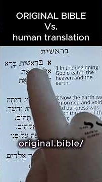 Original Bible Vs NIV and KJV human translations