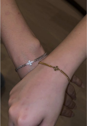Matching Permanent Bracelets for Couples: Chrome Hearts Style