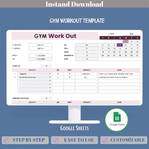 Gym Workout Planner Google Sheets Template for Small Business Fitness Coaches, Workout Scheduling, Progress Tracking and Training Plans - Etsy UK