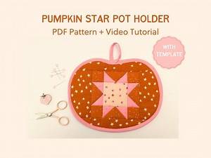 Pumpkin Star Hot Pad PDF Pattern - Fall Sewing Project With Video Tutorial - Etsy