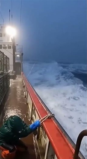 They Said “Easy Job”… Then the North Sea Hit 🌊💀#ocean #ship #storm #waves #northsea