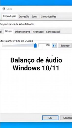 Configurando Balanço De Áudio No W10 #tutorial #windows