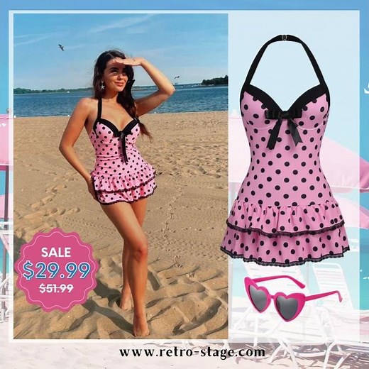 Your Perfect Pin-Up Swim Fit.#swimwear #bikinis #beachoutfit