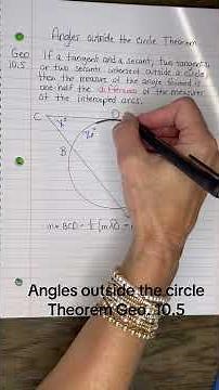Geo. 10.5. Angles outside the circle Theorem #circle #angles #secant