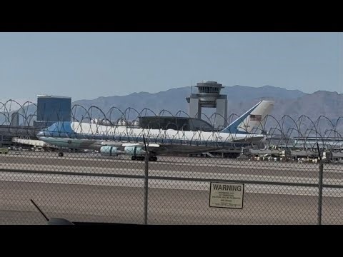 Air Force One Boeing VC-25A (747-200B) (29000) arrives in Las Vegas