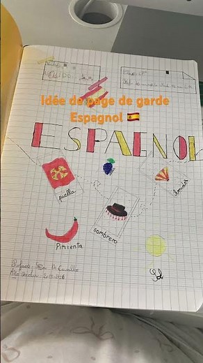 Idée page de garde d’espagnol 🇪🇸