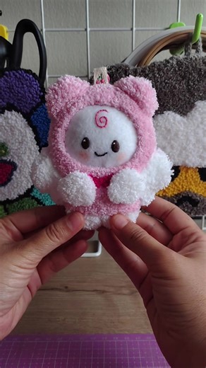 Create Your Own Stay Angel Keychain with Punch Needle