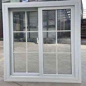[Hot Item] Durable Grills Style Double Panes UPVC Sliding Window with Fly Net