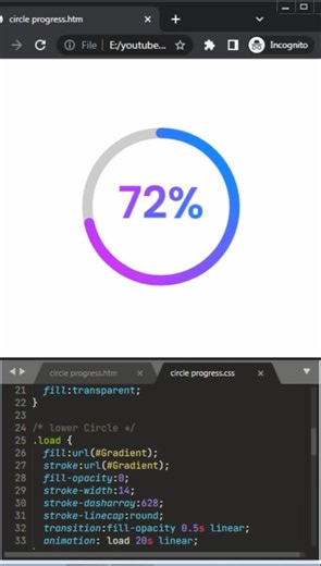 🎨 Gradient Progress Bar! #Shorts #trending #coding #viralvideo #trendingvideo