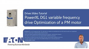 PowerXL DG1 Variable Frequency Drive - Optimization of a PM motor - Eaton videos