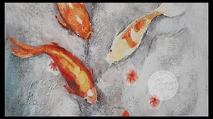 Large Koi Fish Painting: Feng Shui Wall Art, Lucky Decor - Etsy
