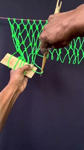 This is the process of making a net from rope #shorts