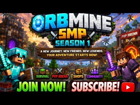 Welcome To ORBMINE PUBLIC SMP {Season 1} 🎉 || Biggest Minecraft Public Server Launch🔥|| JOIN NOW!