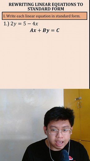 Rewriting Linear Equations to Standard Form [Example 1]