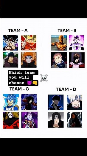 which team you choose ☠️ #anime #shorts#animeedit #animeedits #animeshorts #naruto#demonslayer #goku