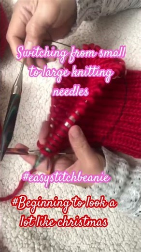 #switching knitting needles #subscribe #beanies
