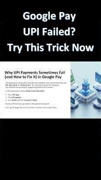 Google Pay UPI Failed? Try This Trick Now