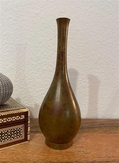Japanese Bronze Bud Vase | Marvelous Patina Vase | Mid Century Vase | Small Metal Vase | MCM Vase | Decorative Vase | Collective Vase - Etsy