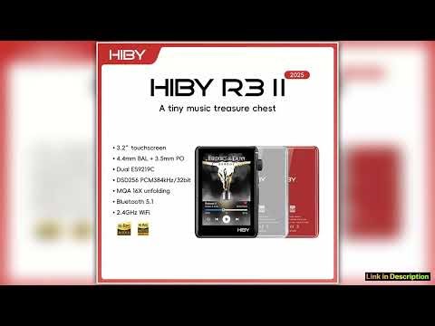 HiBy R3 II 2025 R3 Gen 2 Music Player Bluetooth 51 WiFi MQA16X DSD256 Web Radio USB Audio Dongle DA