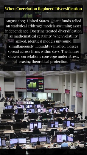 Quant Fund Meltdown — Independence Assumed Correlation