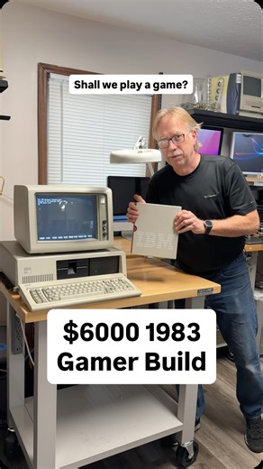 Comment your favorite games from 1983 🕹️ Specs below Key specifications of the IBM PC XT (5160): • Processor: Intel 8088 @ 4.77 MHz. • Memory: 640 KB RAM. • Storage: • 1 × 360KB 5.25” floppy drive. • 20MB hard drive • Display: IBM Color Graphics Adapter (CGA). • Expansion Slots: 8 x 8-bit ISA slots. • Operating System: IBM PC DOS, IBM BASIC • Other Features: • Optional Intel 8087 math coprocessor. PC speaker for audio. Standard IBM Model F 83-key keyboard. . . . . . #pcbuild #asmr #ibm #80scomp