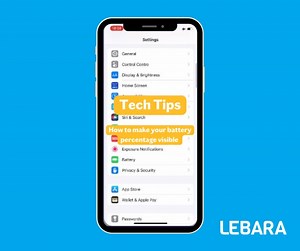 Tech Tips part 1 - How to make your battery percentage visible on iPhone. Go to Settings> Battery, then turn on Battery Percentage. | Lebara | Facebook