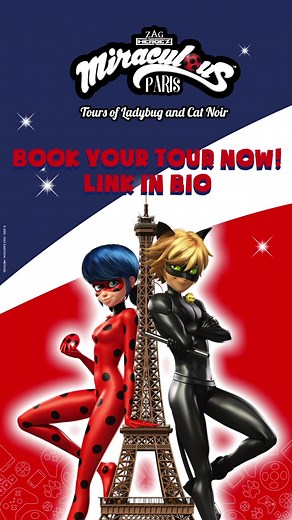 The #miraculous Paris Tour is HERE 🤩 Find the link in the bio and get your ticket! Quick, Ladybug needs YOU 🐞💫☄️