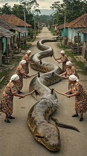 Villagers Cut Open Anaconda and Are Shocked