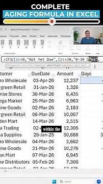 How to Write Nested IF for 0-30, 31-60, 61-90 Days in Excel