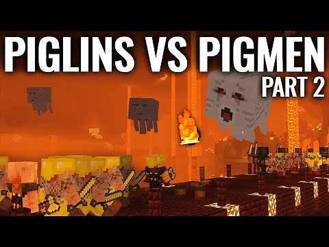 Minecraft - PIGLINS VS PIGMEN | Part 2
