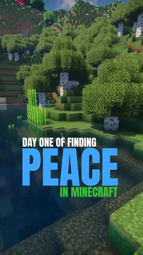 Day one of finding peace in Minecraft ✨ #minecraft #shorts