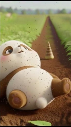 Pudding Panda funny video 😂 | Pull Out Bamboo Shoots 🎍