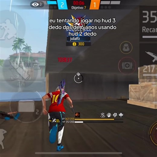 Aprendendo a Jogar Free Fire com Hud de 3 Dedos