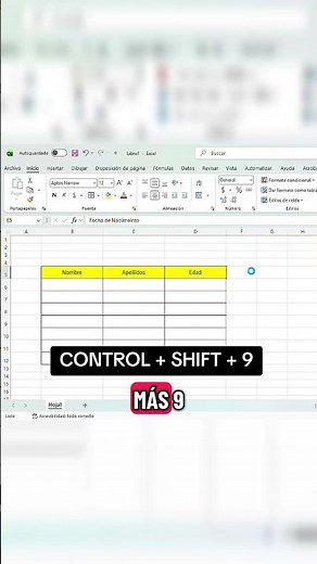 Cómo ocultar y mostrar columnas en Excel #youtubeshorts #excel #word #subscribe #windows