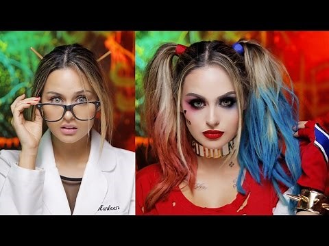 Harley Quinn Suicide Squad Glam Makeup Tutorial