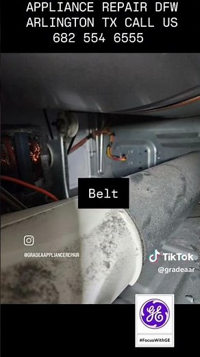 ge dryer belt replacement #appliancerepair #homeappliancemaintenance #dryerrepair #dfw