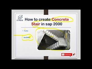 How to create Concrete Stair Section in Sap 2000 | CE Structure