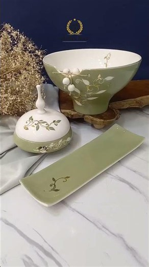 Royal Golden Dinner Set | Elegant Luxury Plates & Tableware Design #fashion #kitchenorgnizer