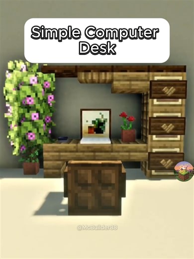 Simple Computer Desk#minecraft #fyp #tutorials #fypシ゚viral🖤tiktok