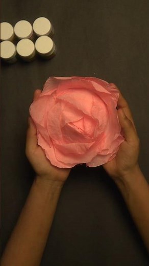 How to Make Large Paper Roses | Budget-Friendly Backdrop Idea#diy #craft #art #shortsvideo