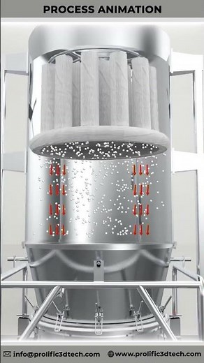 Explain Fluid Bed Dryer Machine Process with 3D Animation Video!! #shorts #fbd #3danimation