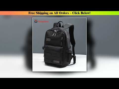 VOLUNTEER Men's Computer Waterproof Backpacks Oxford Cloth School Bags Fashion Casual Lightweight