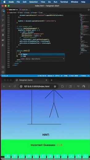 Coding a Hangman Game from Scratch #coding #javascript #games